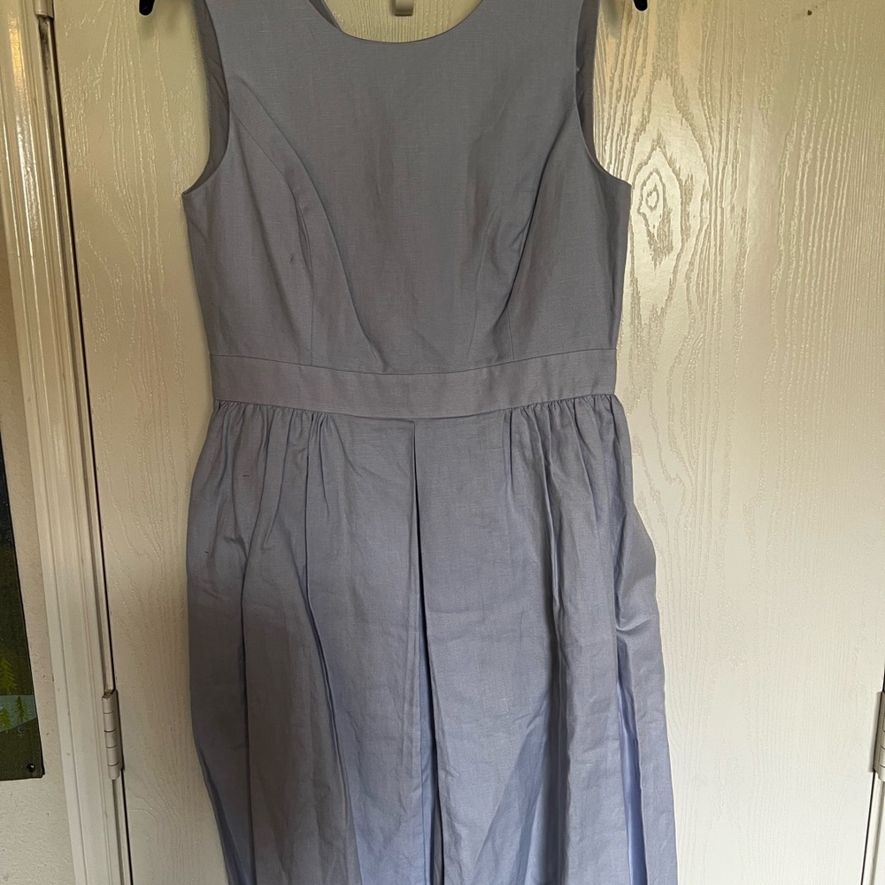 Brooks Brothers Purple Sleeveless A-Line Midi Dress